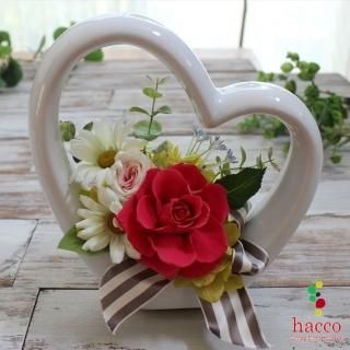 送料無料】ハートアレンジ。結婚記念日やお祝いに。ピンクの