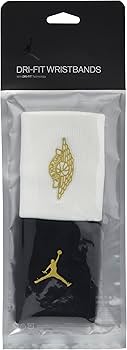 Amazon | ナイキ(NIKE) リストバンド Wht/M.Gold F Jordan Jumpman