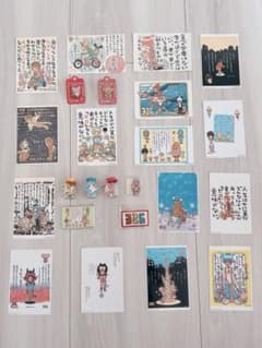 レア品】 326(ナカムラミツル) ポストカード16枚 ピンバッジなど8点